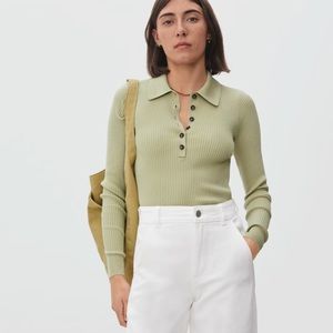 The Merino Long-Sleeve Polo - XS